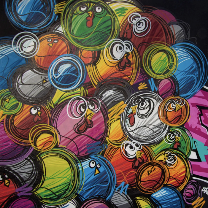 Oeuvre de Ceet qui sera présent au festival Réunion Graffiti de 2023